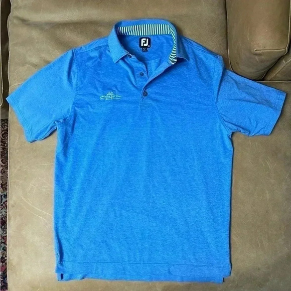FootJoy Golf Polo Shirt Blue Men’s Size Medium - Picture 1 of 9